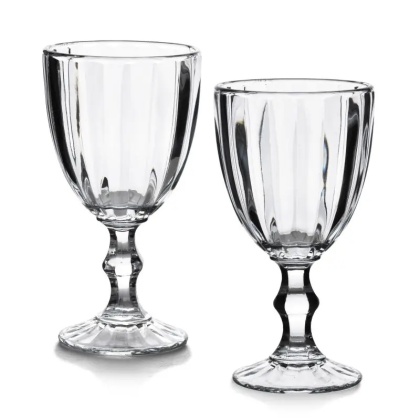 Kieliszki Elise Stripes do wina wody komplet 4szt bezbarwne