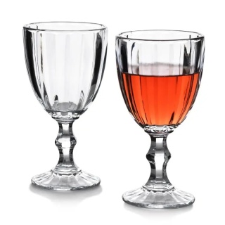 Kieliszki Elise Stripes do wina wody komplet 4szt bezbarwne