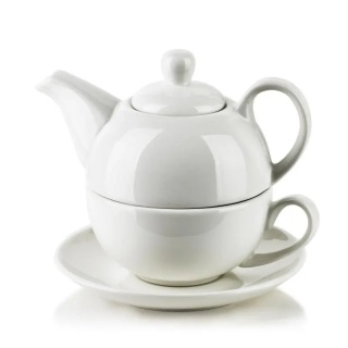Filiżanka czajnik komplet tea for one biały Basic dzbanek