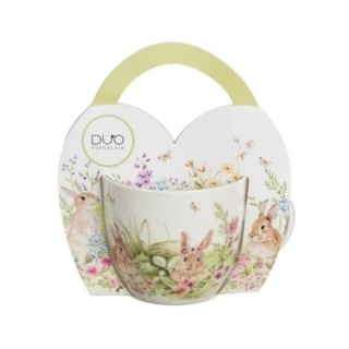 Kubek do herbaty porcelana na wielkanoc wiosenna sielanka