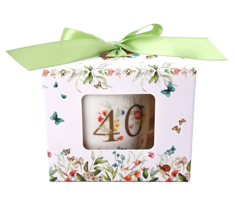 Kubek na 40 urodziny do herbaty kawy prezent porcelana