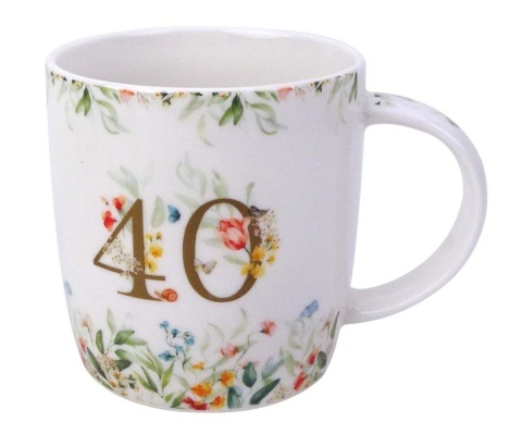 Kubek na 40 urodziny do herbaty kawy prezent porcelana