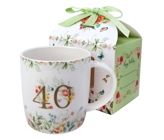 Kubek na 40 urodziny do herbaty kawy prezent porcelana