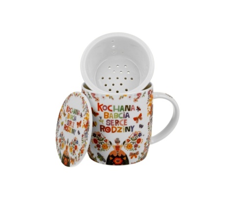 Kubek prezent na dzień babci zaparzacz kochana babcia