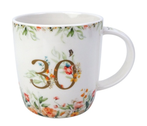 Kubek na 30 urodziny porcelana do herbaty kawy prezent