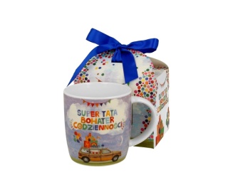 Kubek urodzinowy na prezent super tata dzień taty do kawy