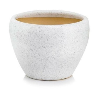 Osłonka donica doniczka ceramiczna na kwiaty biała ozdobna