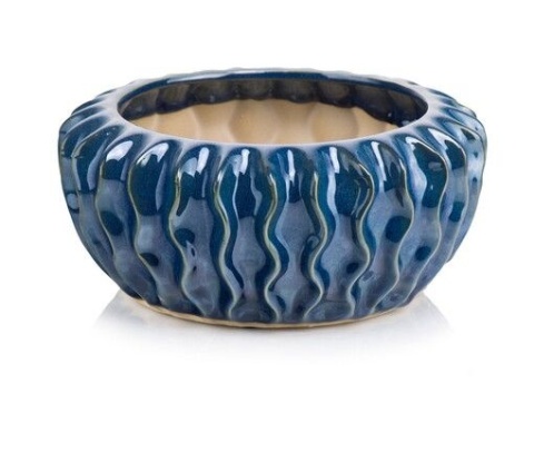 Misa ceramiczna osłonka mrozoodporna niebieska ozdobna