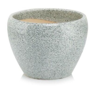 Osłonka szara doniczka ceramiczna na kwiaty marmurek donica
