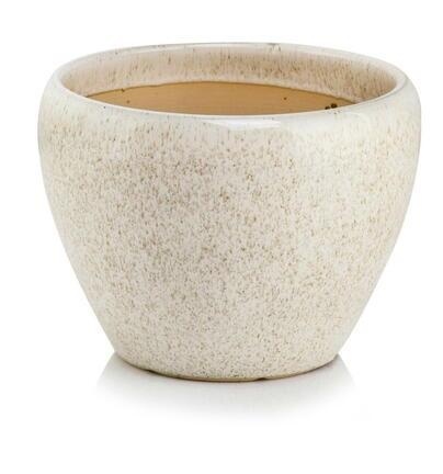 Osłonka beżowa doniczka ceramiczna na kwiaty donica