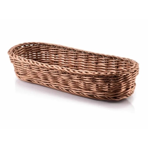 Koszyk polirattanowy na sztućce w kolorze brązowym Sino
