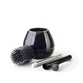 Szczotka toaletowa silikonowa Eda do wc połysk czarna