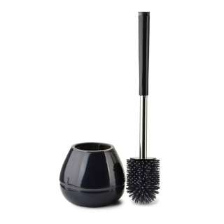 Szczotka toaletowa silikonowa Eda do wc połysk czarna