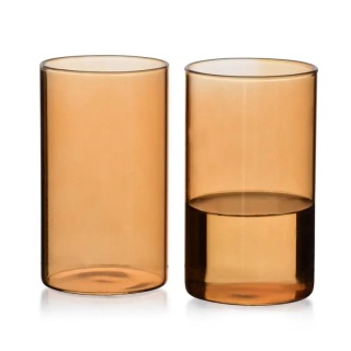 Szklanki do wody napojów zestaw 4 szt Romane wysokie miodowe