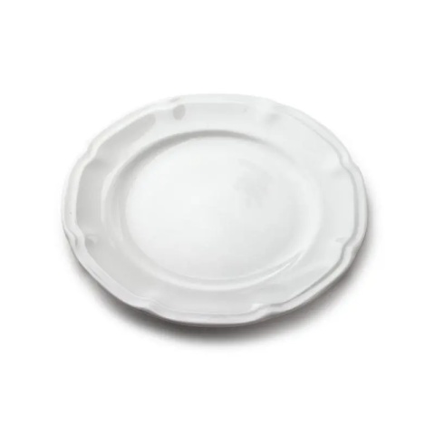 Talerz deserowy porcelanowy biały ozdobny Hella 19,6 cm