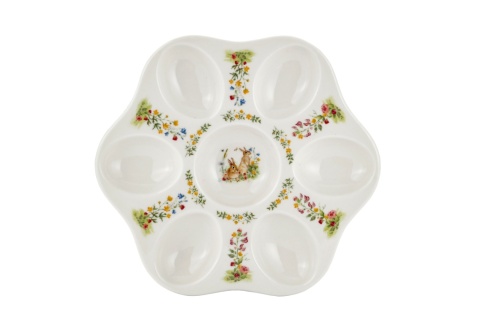 Talerz na jajka do jajek porcelana na wielkanoc półmisek
