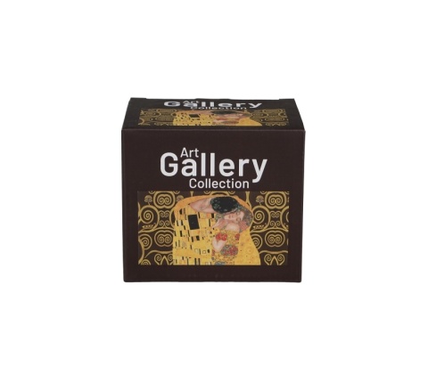 Kubek na stopce w pudełku Klimt kiss pocałunek jumbo brown