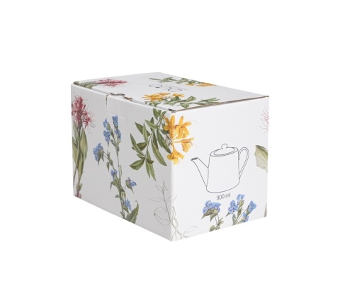 Dzbanek imbryk z zaparzaczem porcelana barwy natury kwiaty