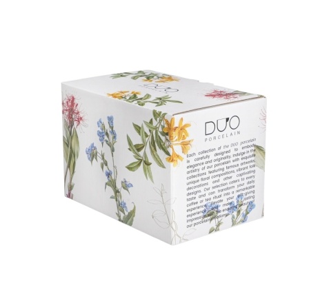 Dzbanek imbryk z zaparzaczem porcelana barwy natury kwiaty