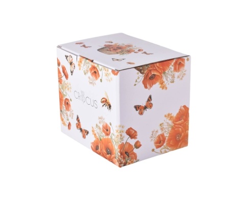 Dzbanek imbryk na podgrzewaczu maki crocus kosz kwiatów