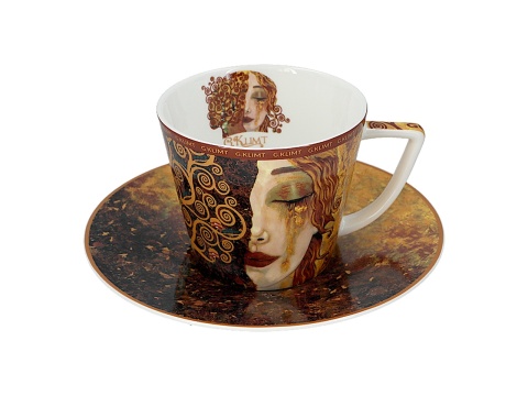 Kubek filiżanka Carmani komplet do herbaty Klimt Złote łzy