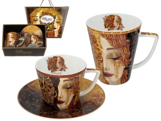 Kubek filiżanka Carmani komplet do herbaty Klimt Złote łzy