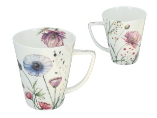 Filiżanka kubek Carmani komplet do herbaty Lozano kwiaty