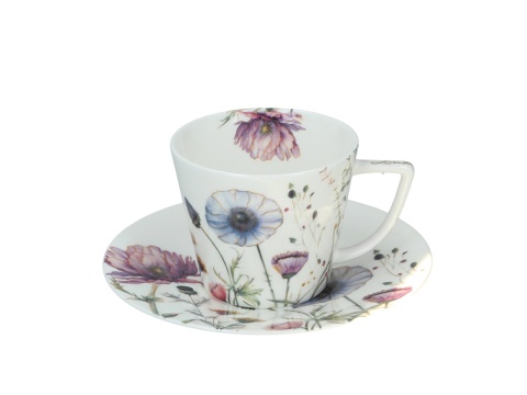 Filiżanka kubek Carmani komplet do herbaty Lozano kwiaty