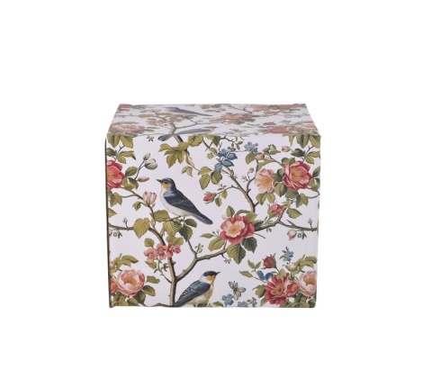 Dzbanek z podgrzewaczem imbryk ptaki na gałęzi crocus