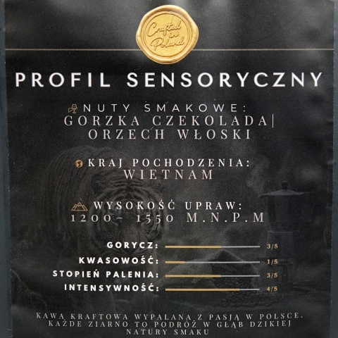 Kawa Espresso ziarnista 1kg świeżo palona Kawonament Robusta