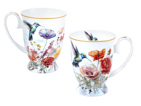 Kubki w sercu na prezent Lozano Carmani zestaw 2szt kolibry