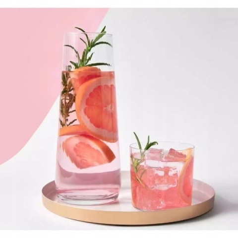 Krosno komplet do wody 5 el karafka szklanki szkło Lumi