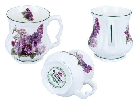 Kubek babuni do herbaty bzy carmani na prezent porcelana