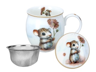 Kubek beczułka z zaparzaczem na prezent carmani nornica