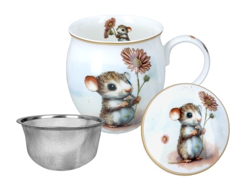 Kubek beczułka z zaparzaczem na prezent carmani nornica