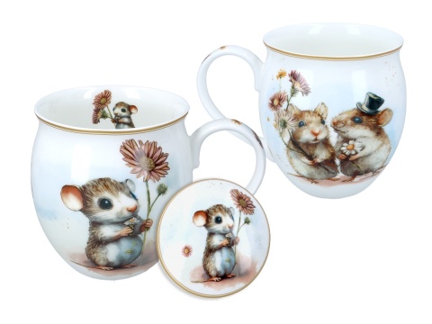 Kubek beczułka z zaparzaczem na prezent carmani nornica