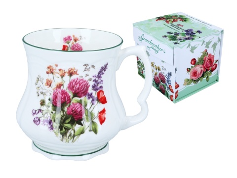 Kubek carmani babuni do herbaty koniczyna urodziny porcelana