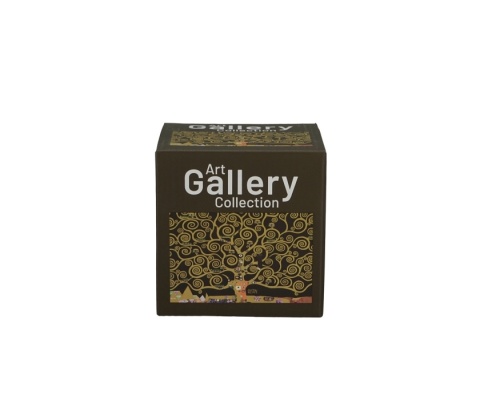 Kubek do kawy porcelana Drzewo życia Klimt brown na prezent