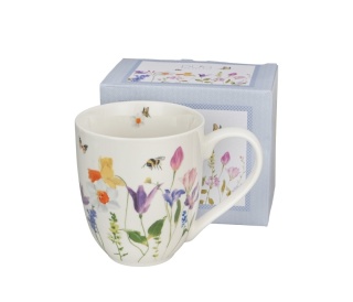 Kubek kubas jumbo xxl na prezent may kwiaty porcelana