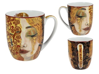 Kubek porcelana do herbaty camio Klimt Carmani złote łzy