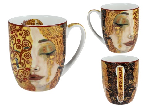Kubek porcelana do herbaty camio Klimt Carmani złote łzy