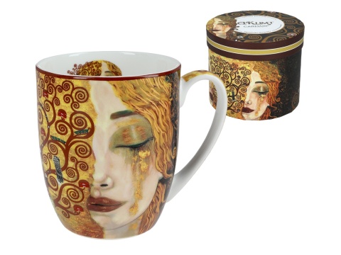 Kubek porcelana do herbaty camio Klimt Carmani złote łzy