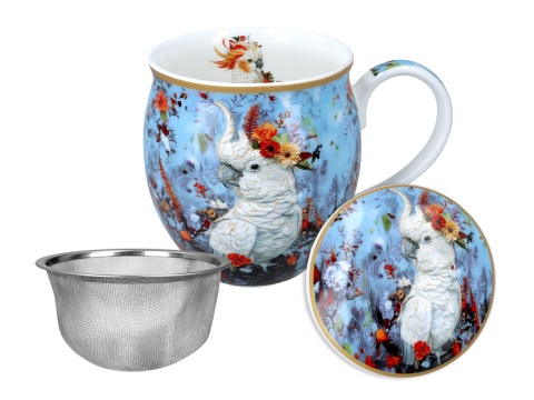 Kubek z sitkiem filtr beczułka na urodziny carmani papuga