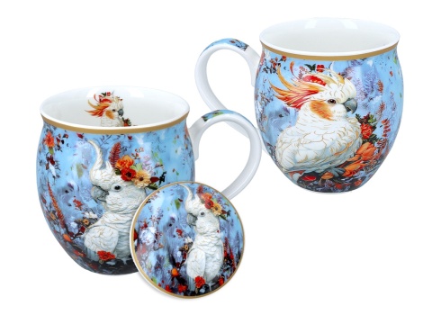 Kubek z sitkiem filtr beczułka na urodziny carmani papuga