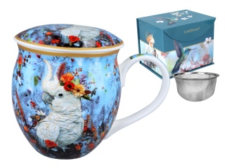 Kubek z sitkiem filtr beczułka na urodziny carmani papuga