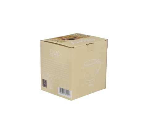 Kubek duży zaparzacz prezent na stopce Klimt pocałunek ecru