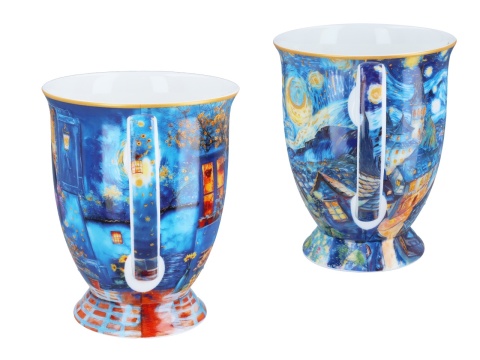 Kubki Carmani na prezent w sercu Gogh kot komplet 2szt