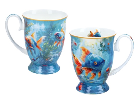 Kubki na prezent w sercu Lozano Carmani zestaw 2szt ryby
