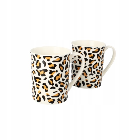 Kubki porcelana do herbaty Livello 2 szt kubek panterka