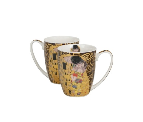 Kubki na prezent porcelana zestaw 2 szt kubek Kiss Klimt